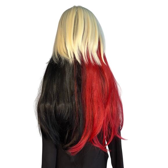 Mersi Hayley Quinn Halloween Party 3 Tone Wig With New In Bag CAP - Picture 1 of 10